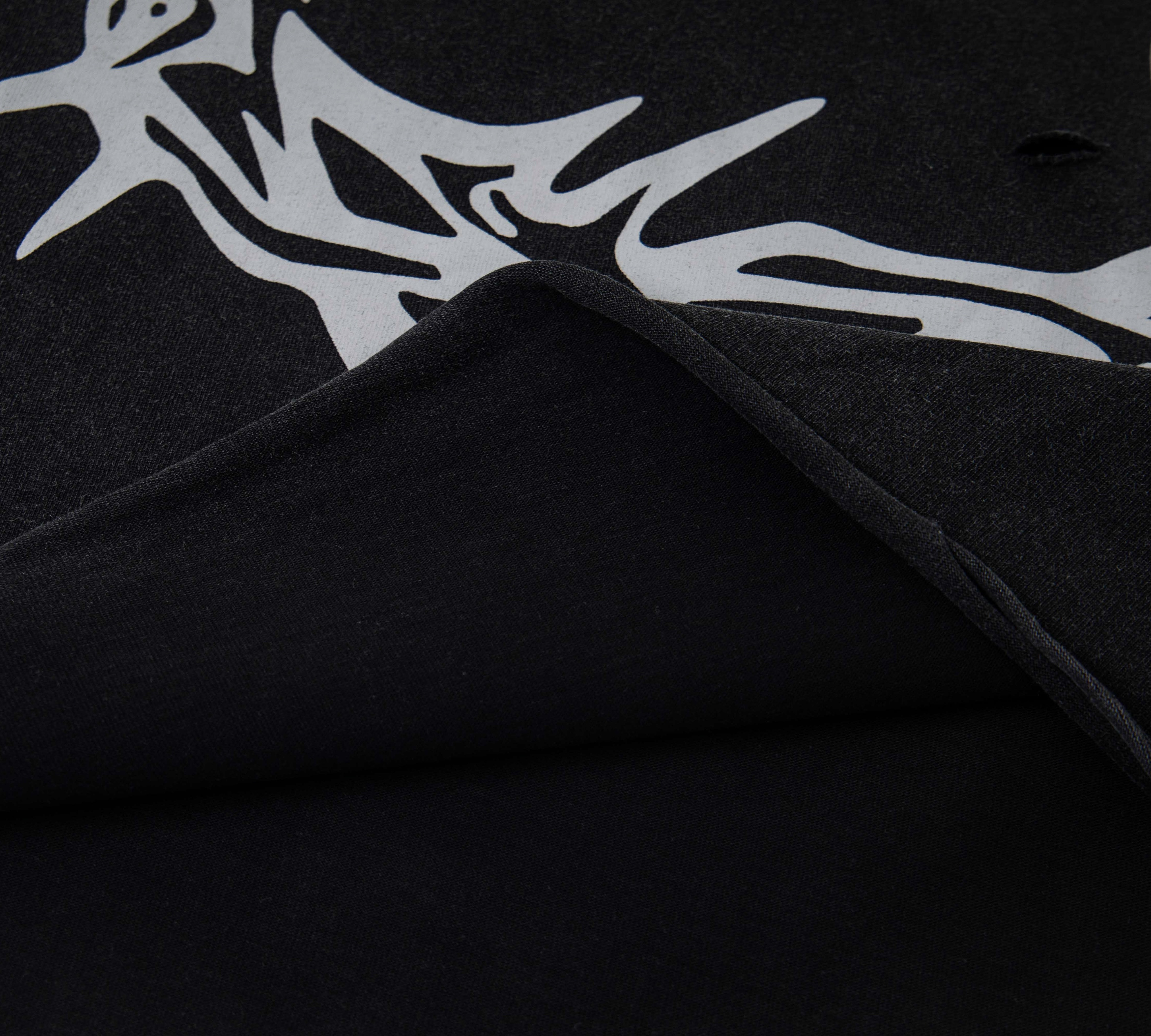 Barbed Wire "Emotion" Print Layered Thermal Long Sleeve T-Shirt – Unisex 100% Cotton Streetwear Tee