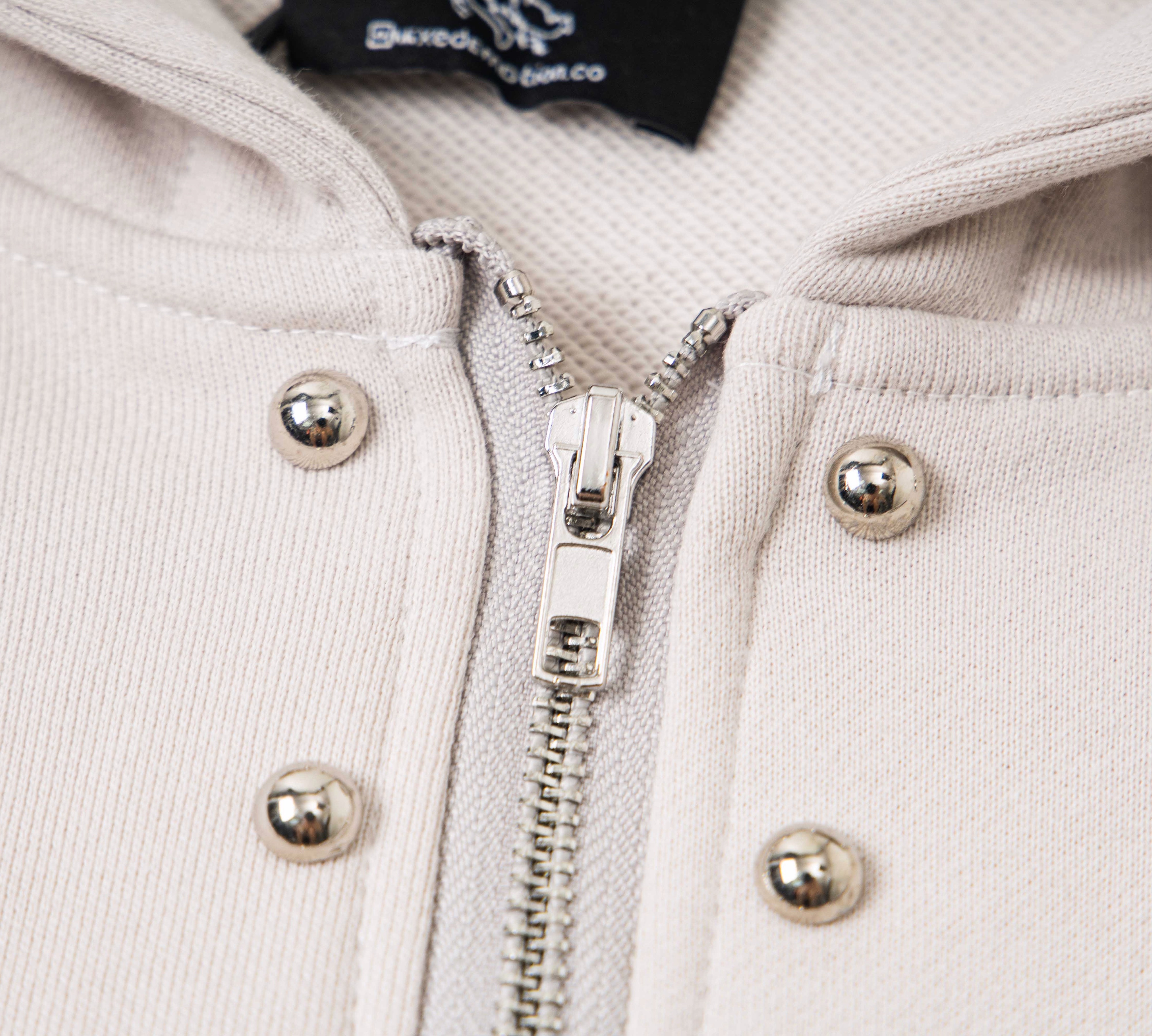 "Emotion" Gothic Studded Zip-Up Hoodie – Unisex 100% Cotton Streetwear Jacket