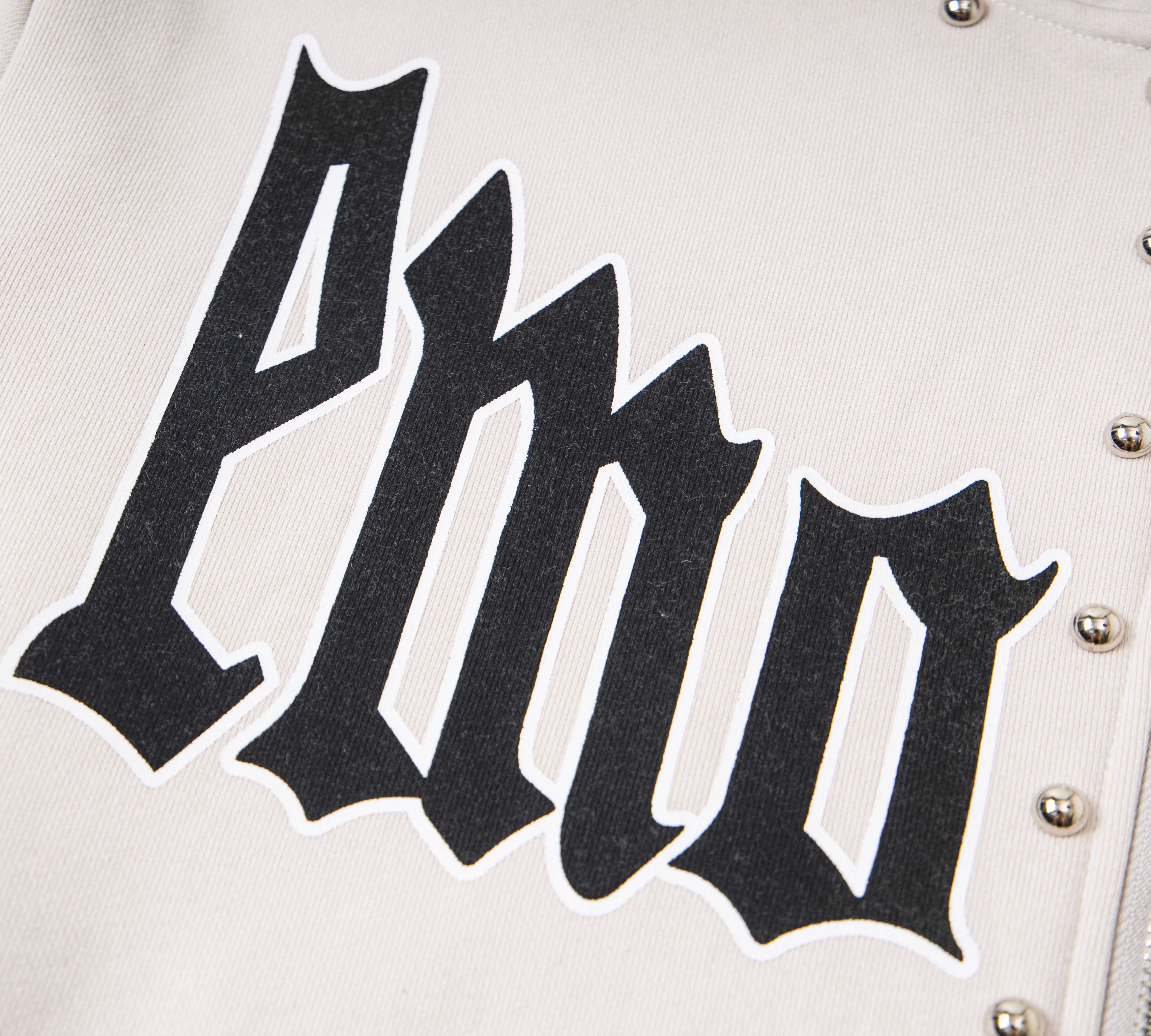 "Emotion" Gothic Studded Zip-Up Hoodie – Unisex 100% Cotton Streetwear Jacket
