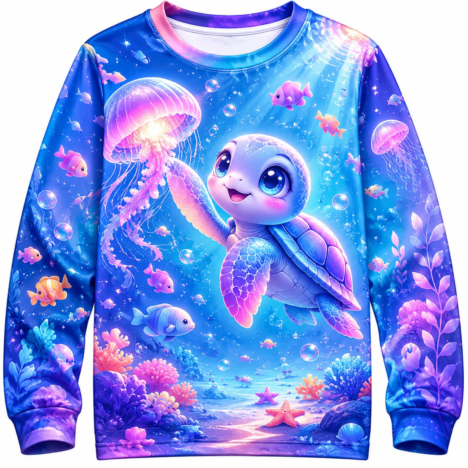 Dziecięca bluza z motywem żółwia i meduzy