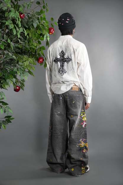 [Grey] Eden V2 Embroidered Jeans