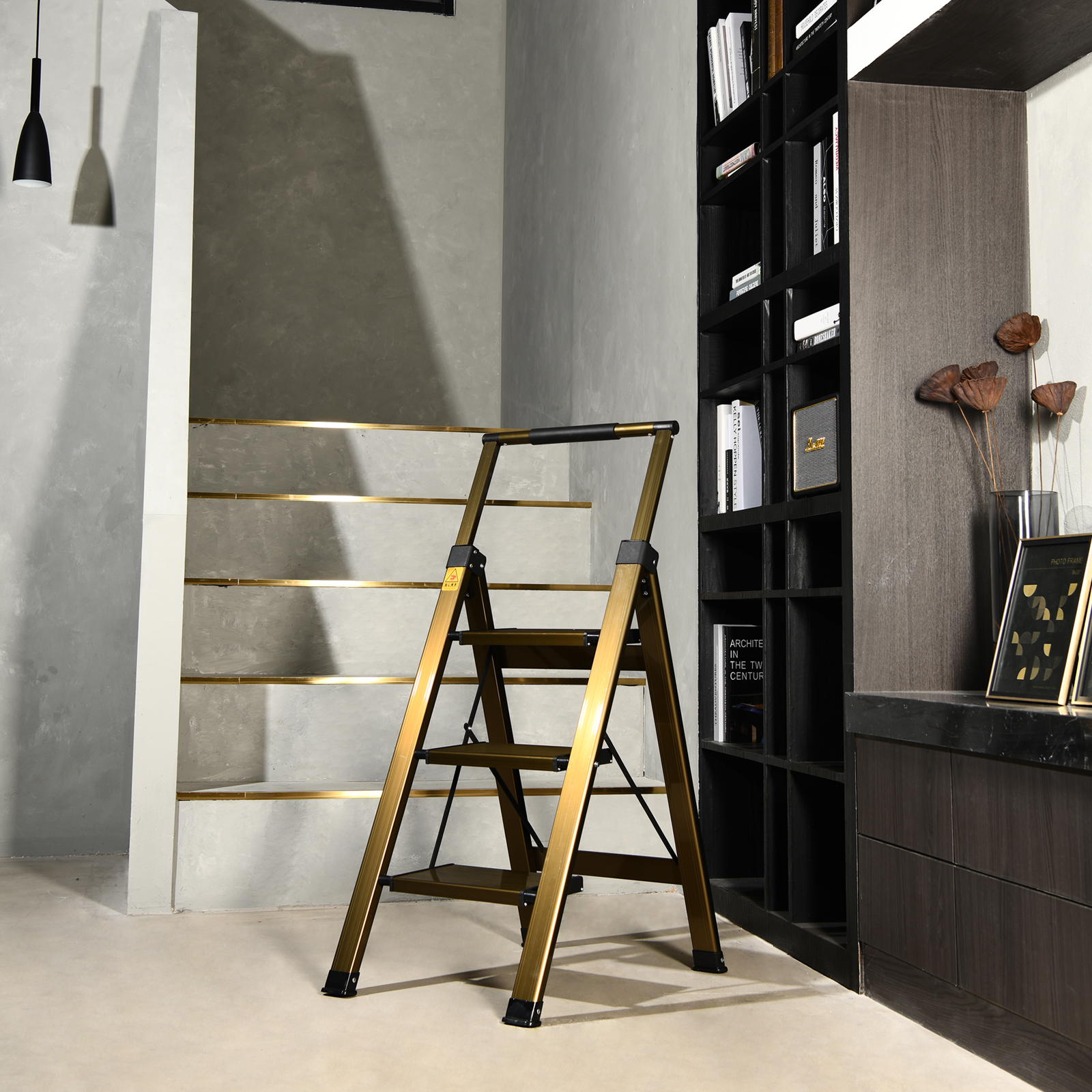 XinSunho Folding Step Ladder – Heavy-Duty, Stable & Space-Saving