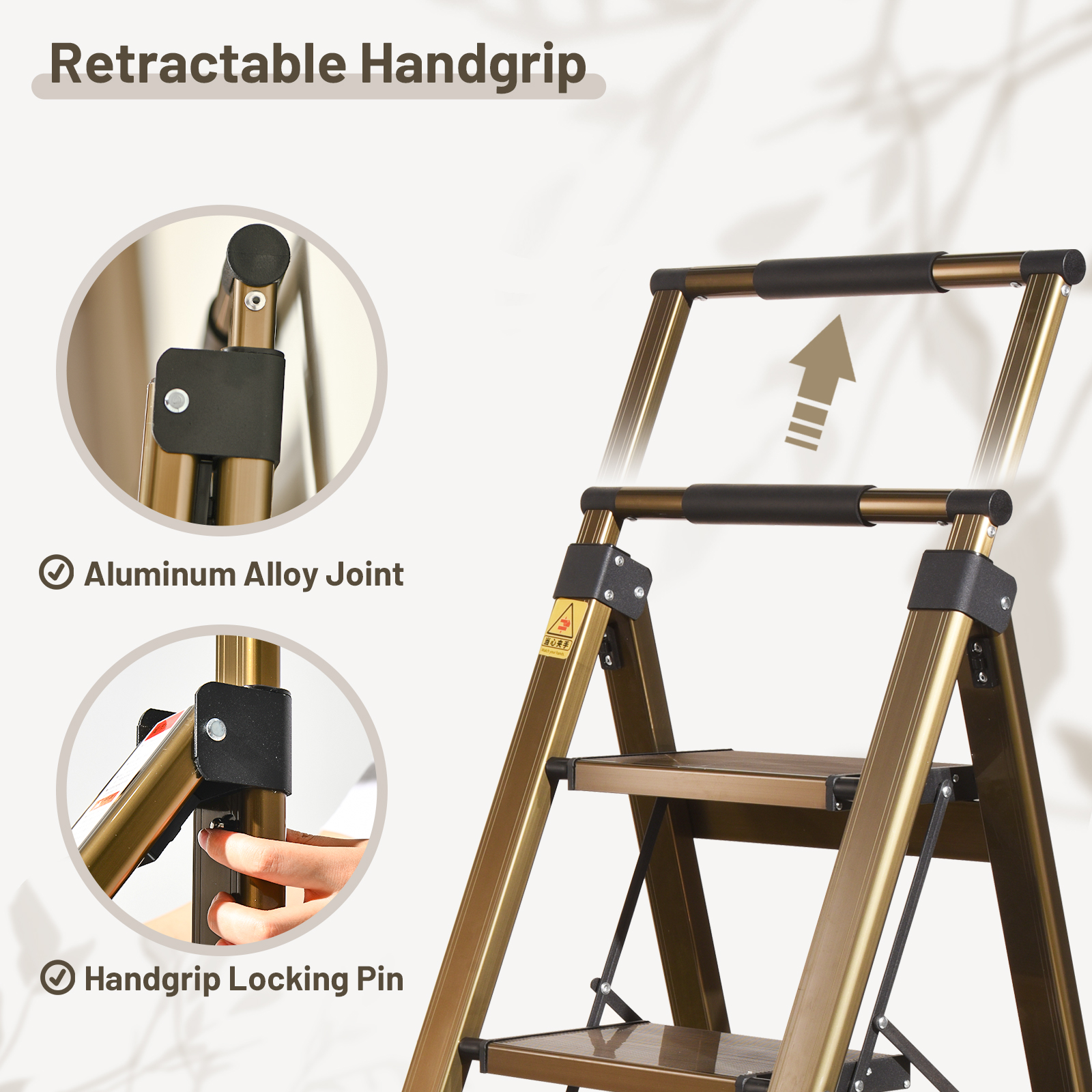 XinSunho Folding Step Ladder – Heavy-Duty, Stable & Space-Saving