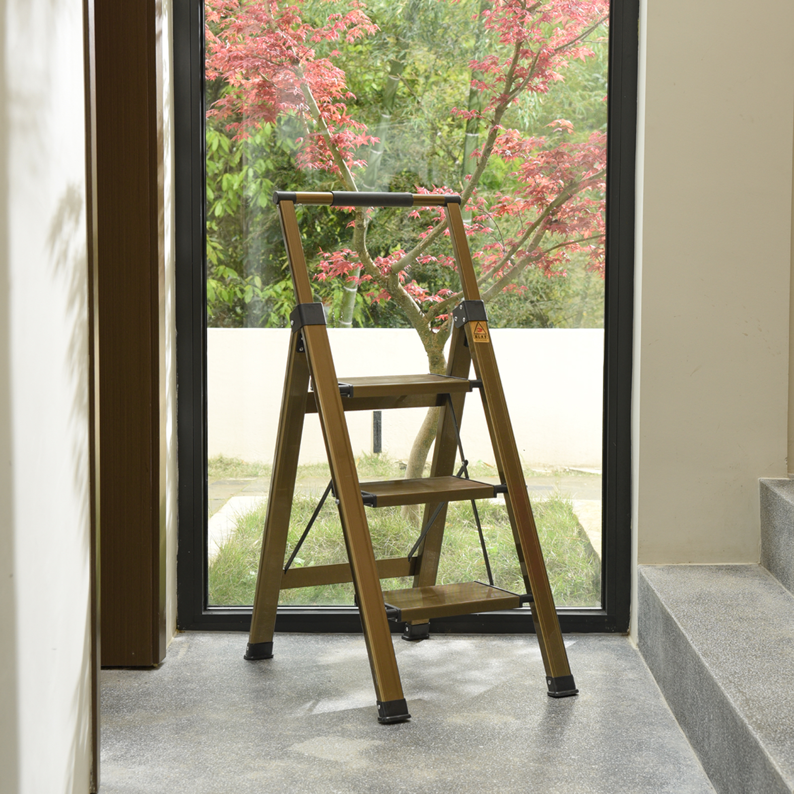 XinSunho Folding Step Ladder – Heavy-Duty, Stable & Space-Saving