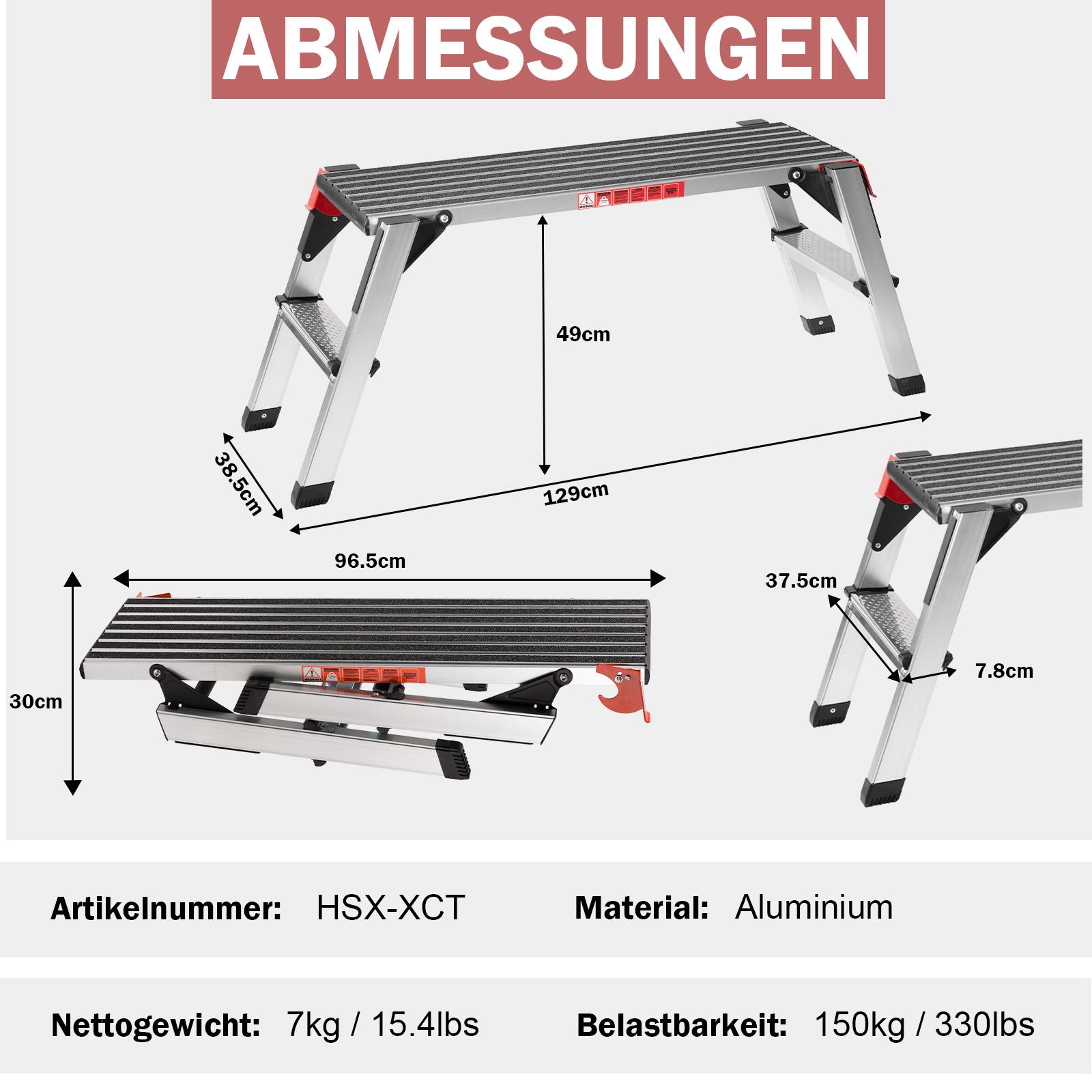 Portable Folding Work Platform for Home & Professional Projects