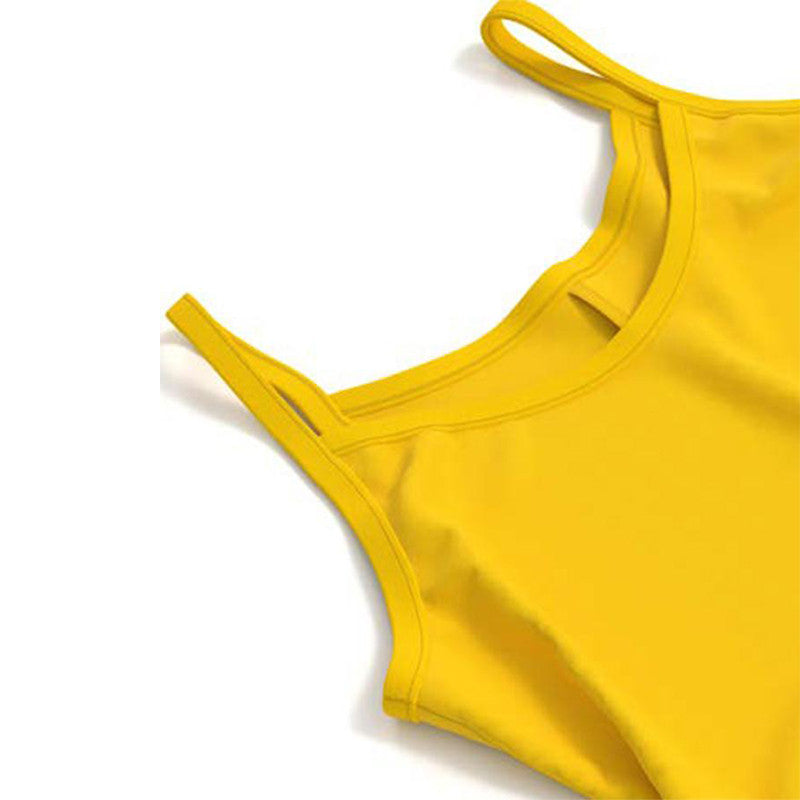 (S-5XL) Sturdy strappy dress with slanted pockets