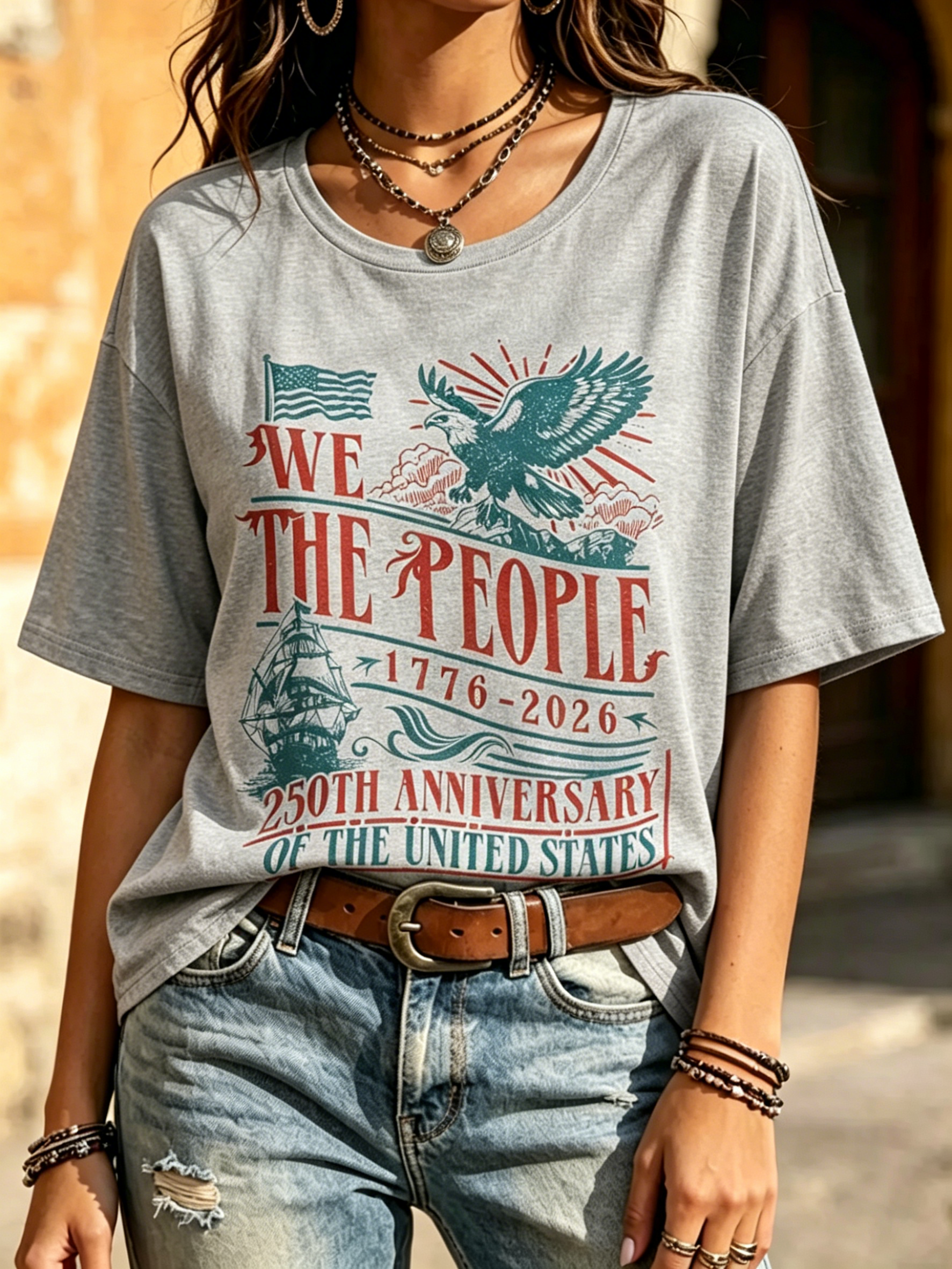 Constitution Quote Eagle Old Ship USA 250th Anniversary Patriotic