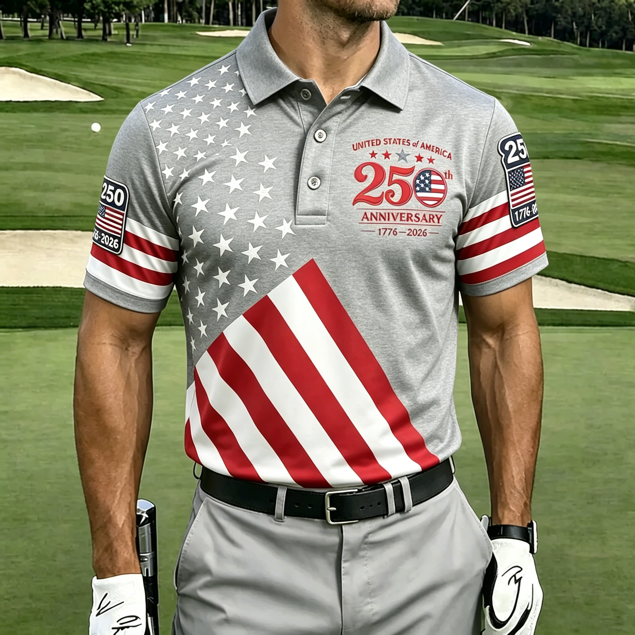 Eagle USA Map 1776 Patriotic Crew Neck T-Shirt for Men