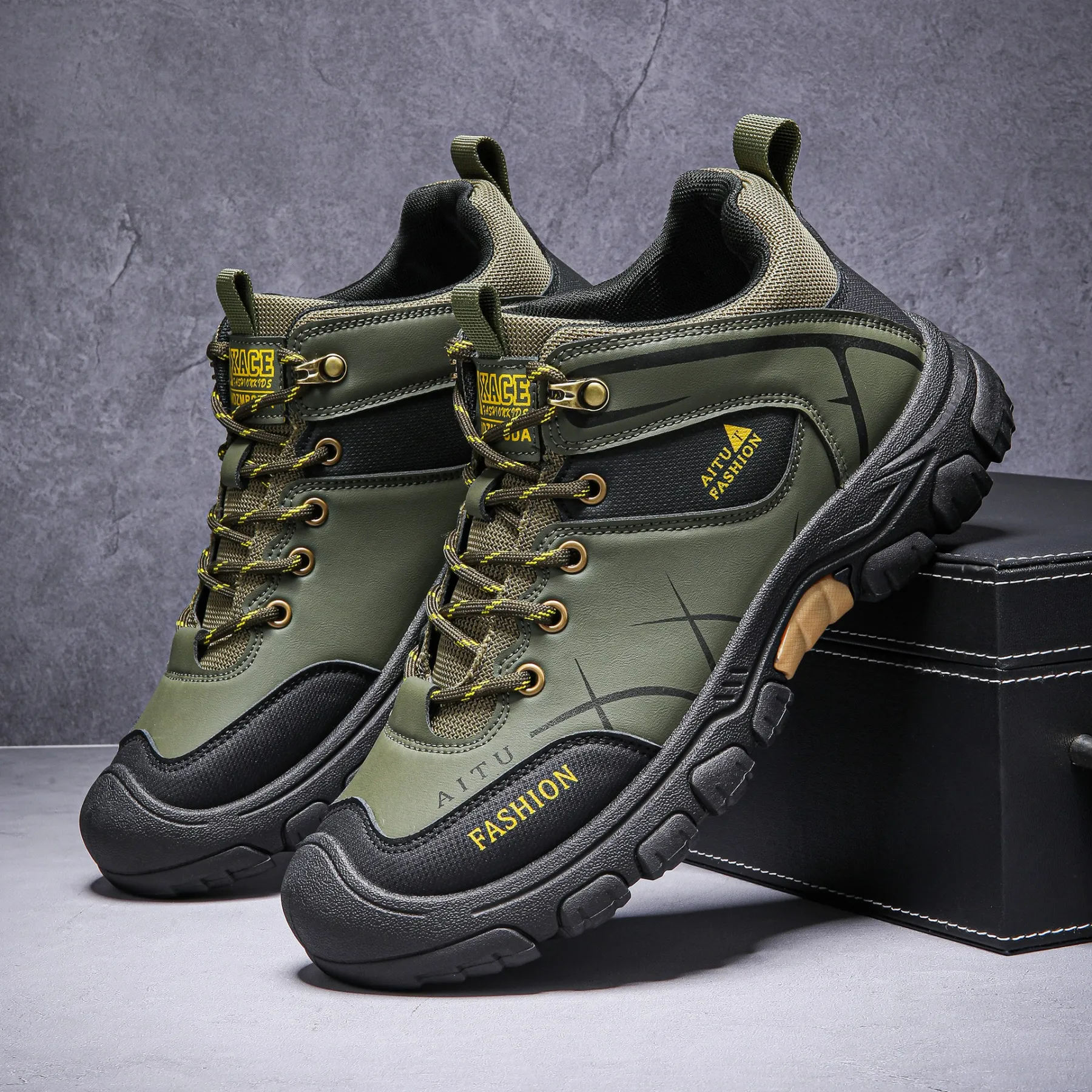 (⏰LAST DAY-49% OFF🛒)Men's Outdoor Hiking Shoes – Waterproof, Non-Slip, Puncture-Proof & Smash-Proof with Arch Support & Wide Toe – Perfect for Daily Wear & Outdoor Adventures