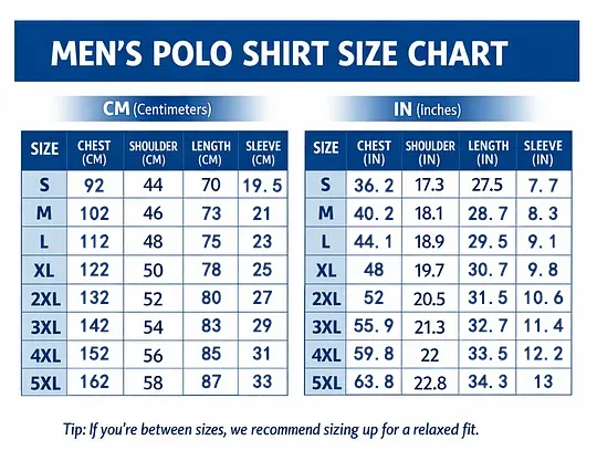 Detailed Size Chart