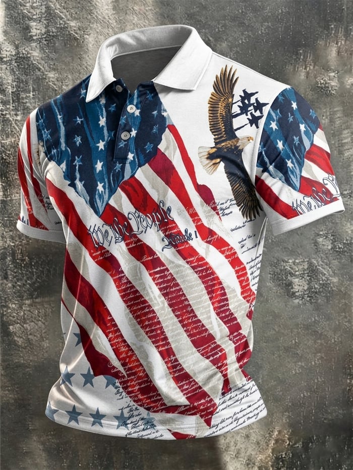 Men's America Anniversary Short-Sleeve Polo Shirt