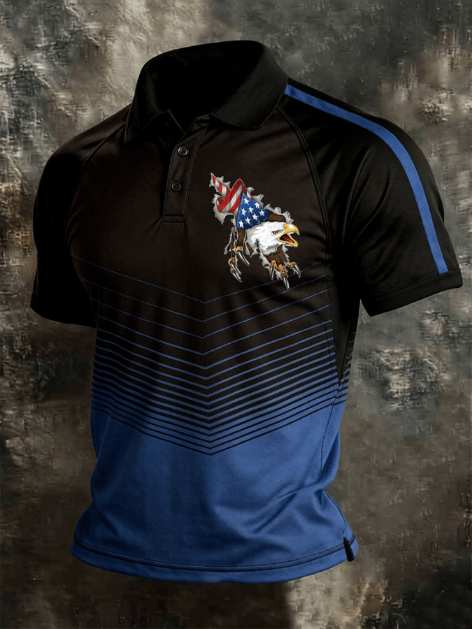 Men's 250th Anniversary Printed Business Polo Shirt