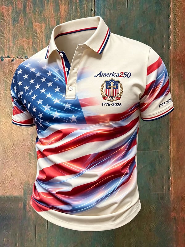 Men's America Anniversary Short-Sleeve Polo Shirt
