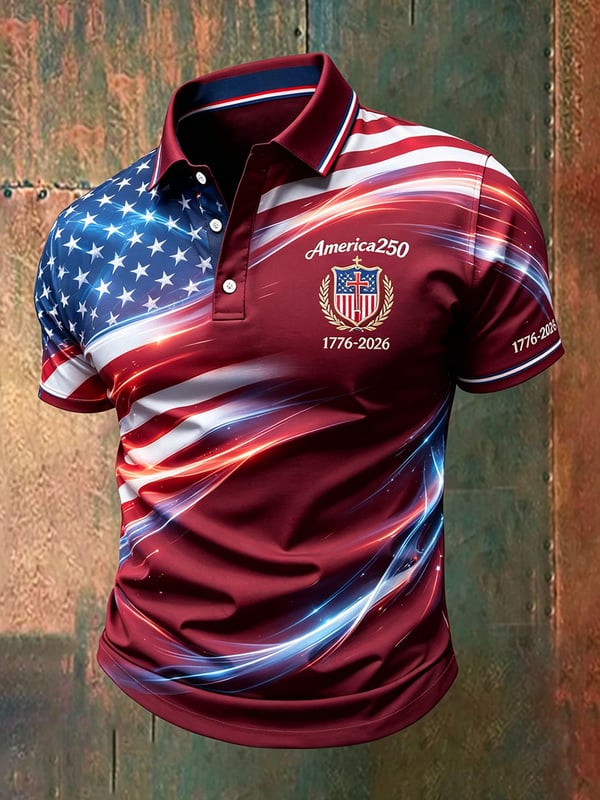 Men's America Anniversary Short-Sleeve Polo Shirt