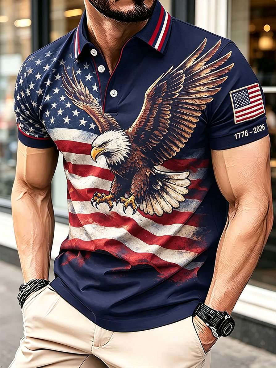 Men's America Anniversary Short-Sleeve Polo Shirt
