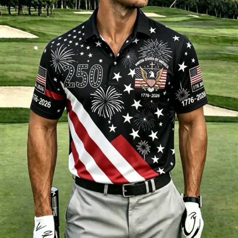 Men's 250th Anniversary Patriotic Performance Golf Polo Shirt
