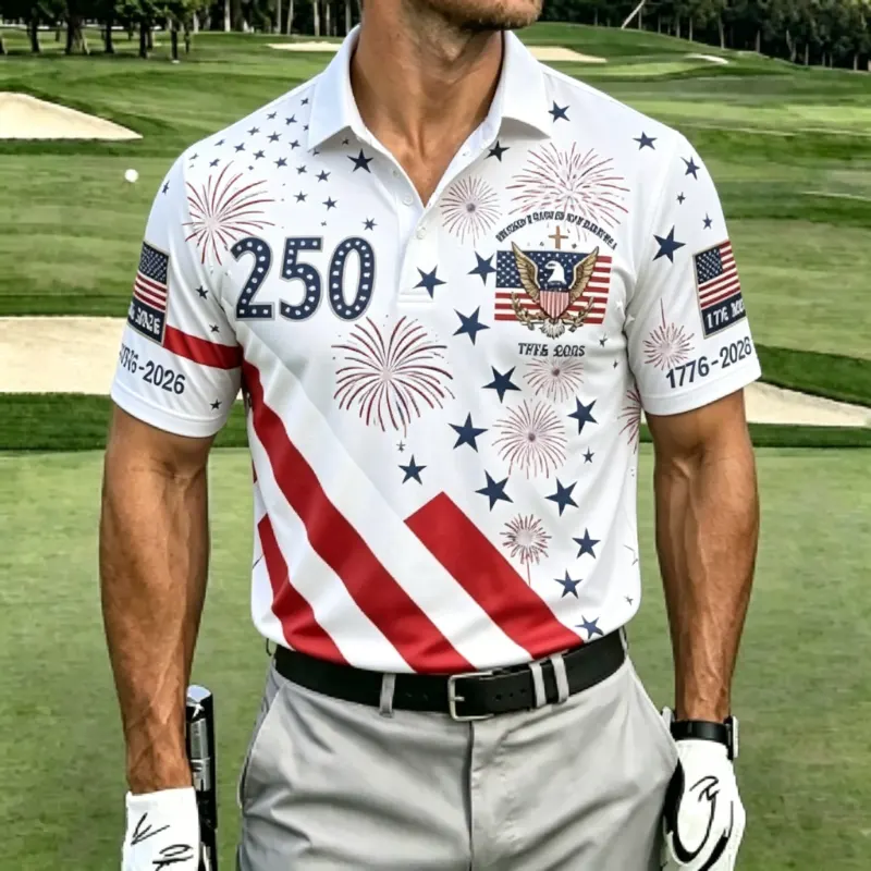 Men's 250th Anniversary Patriotic Performance Golf Polo Shirt