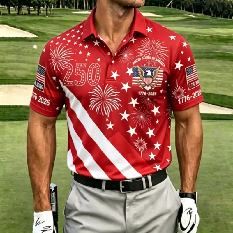 Men's 250th Anniversary Patriotic Performance Golf Polo Shirt