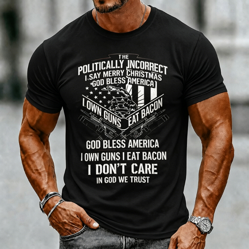 Men's 250 Years We The People Eagle Flag Patriotic Crew Neck T-Shirt