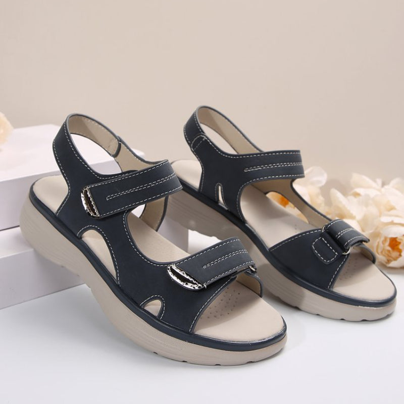 🔥Top 1 Summer Sale 2024 Women's Wedge Sandals with Hook & Loop Straps