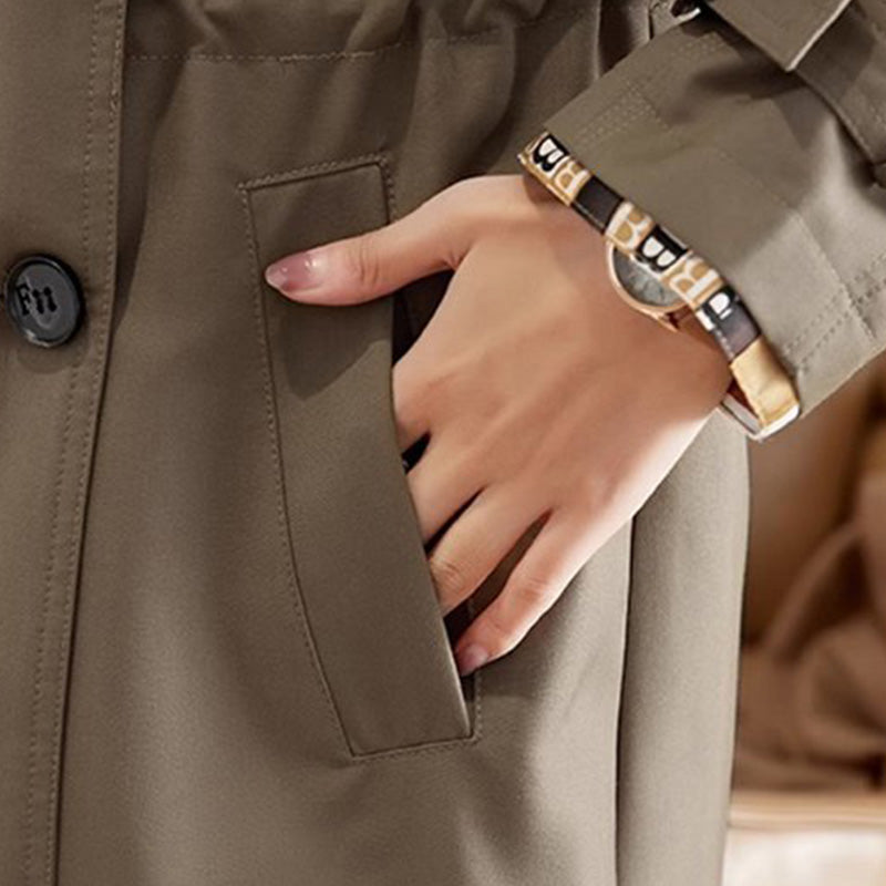 Women's Slimming Mid-Length Reversible Trench Coat
