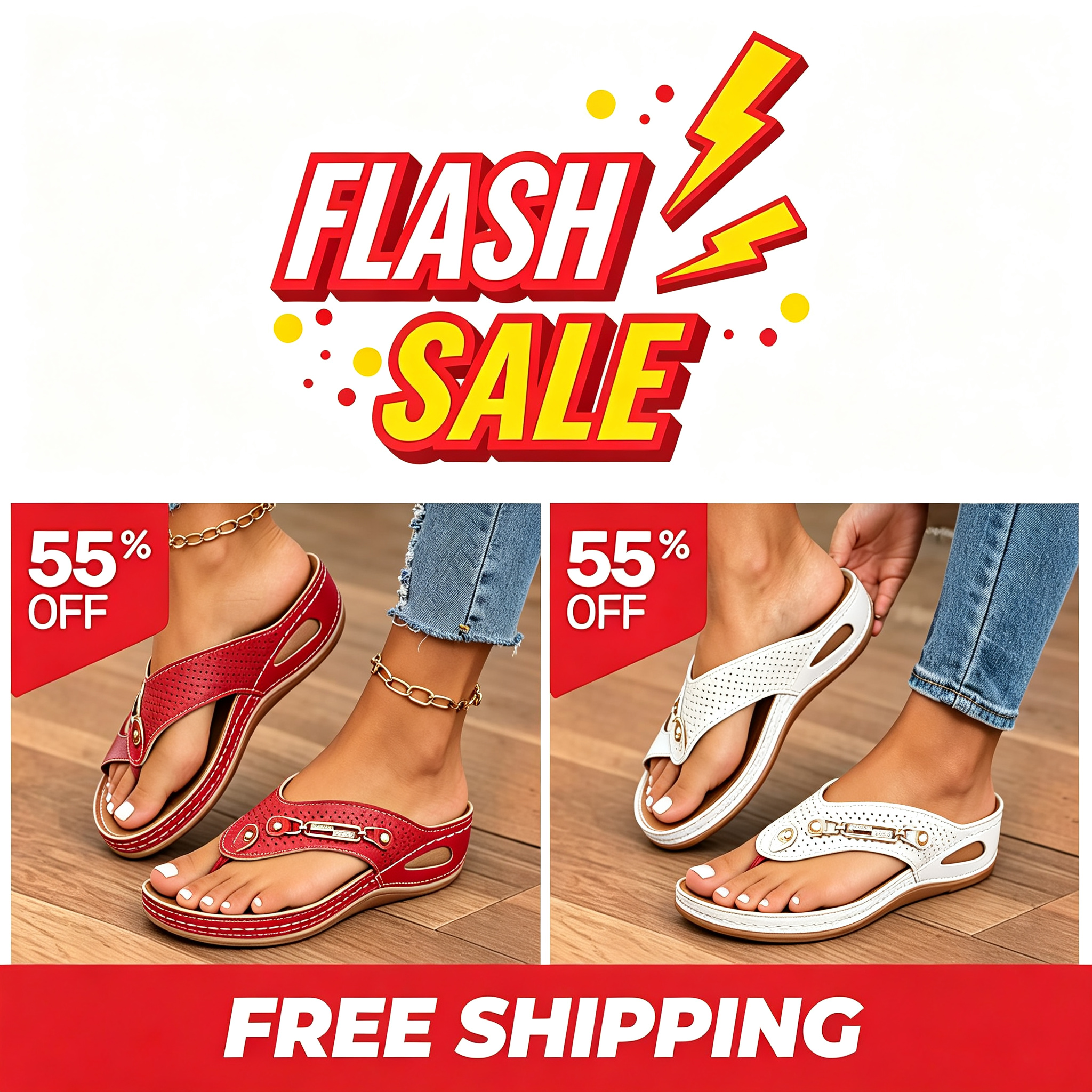 🔥LAST DAY 70% OFF🔥Women's Summer New Style Anti-slip Pain Relief Orthotic Sandals