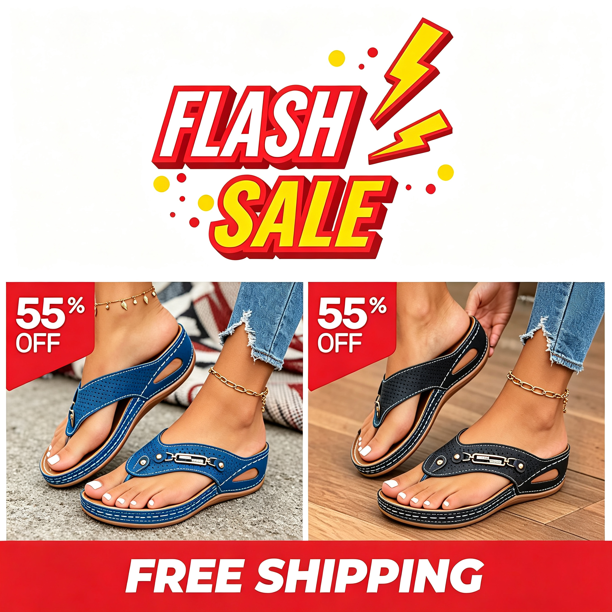 🔥LAST DAY 70% OFF🔥Women's Summer New Style Anti-slip Pain Relief Orthotic Sandals