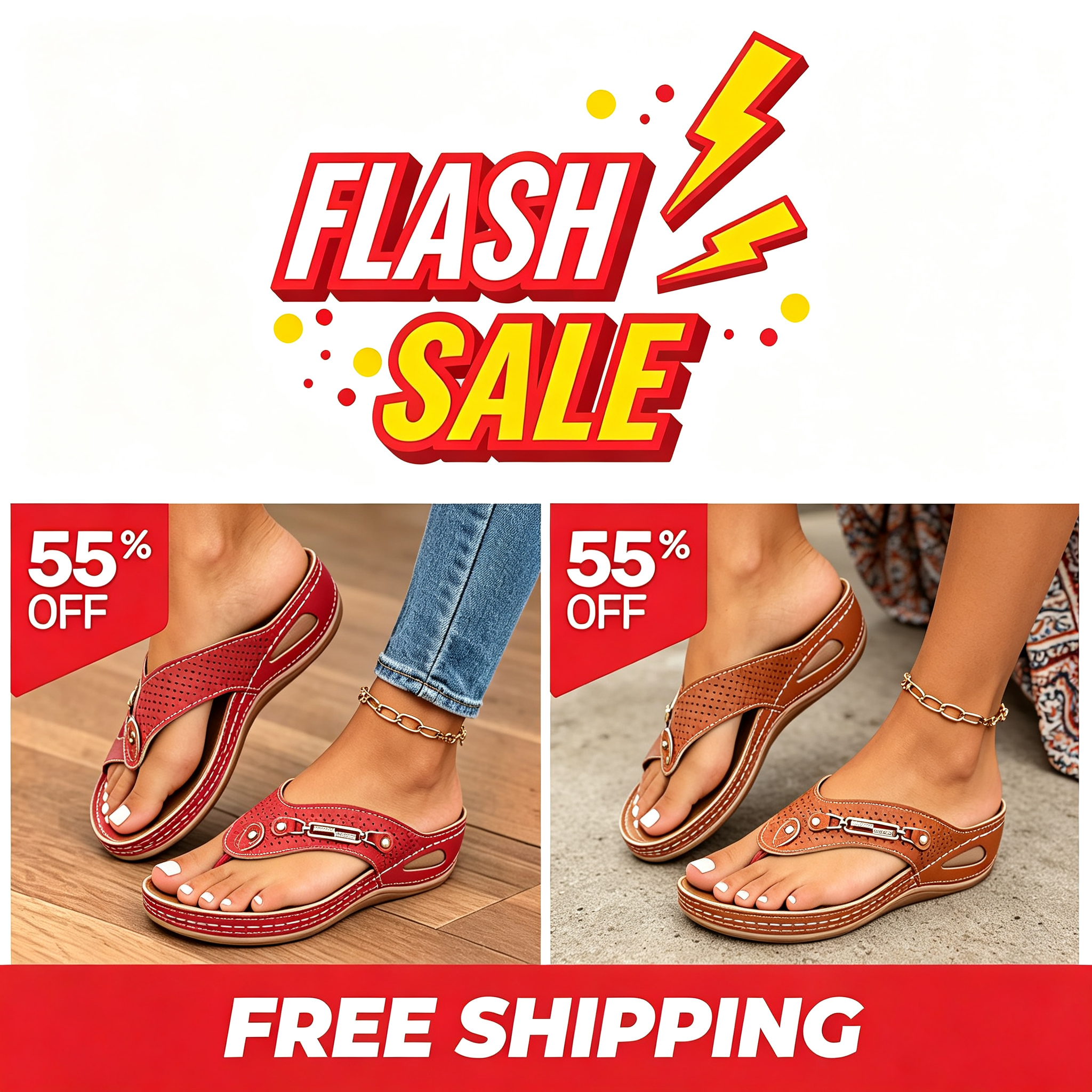 🔥LAST DAY 70% OFF🔥Women's Summer New Style Anti-slip Pain Relief Orthotic Sandals