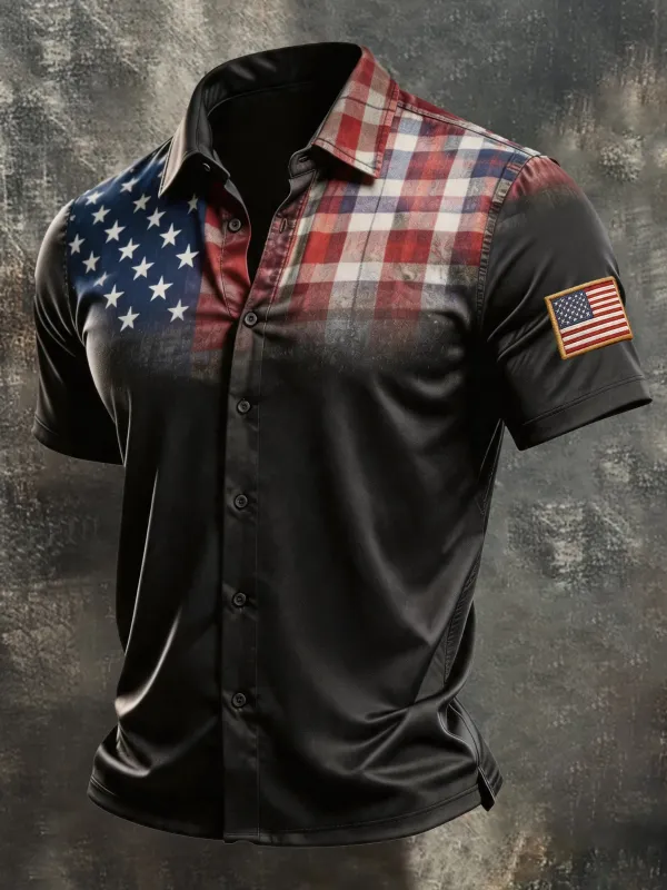 Men's American Flag Patriotic Polo Shirt Collection