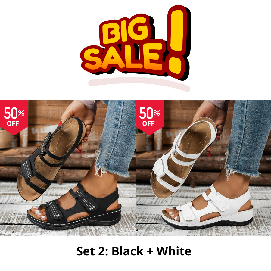 🔥Best Seller-Last Day Sale 60% OFF🔥Women's orthopedic sandals with thick, comfortable, and soft soles.