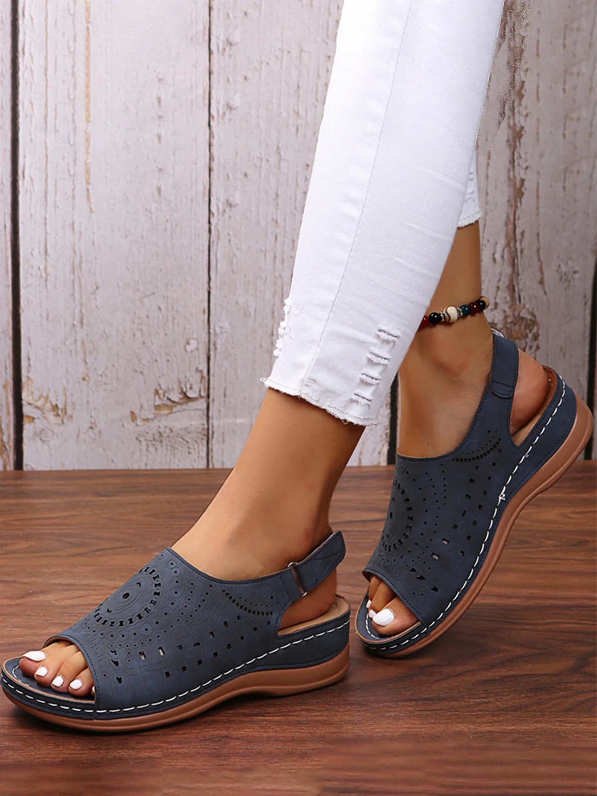 [Copy]Women’s Adjustable Wedge Sandals – Comfortable Cushioned Walking Shoes