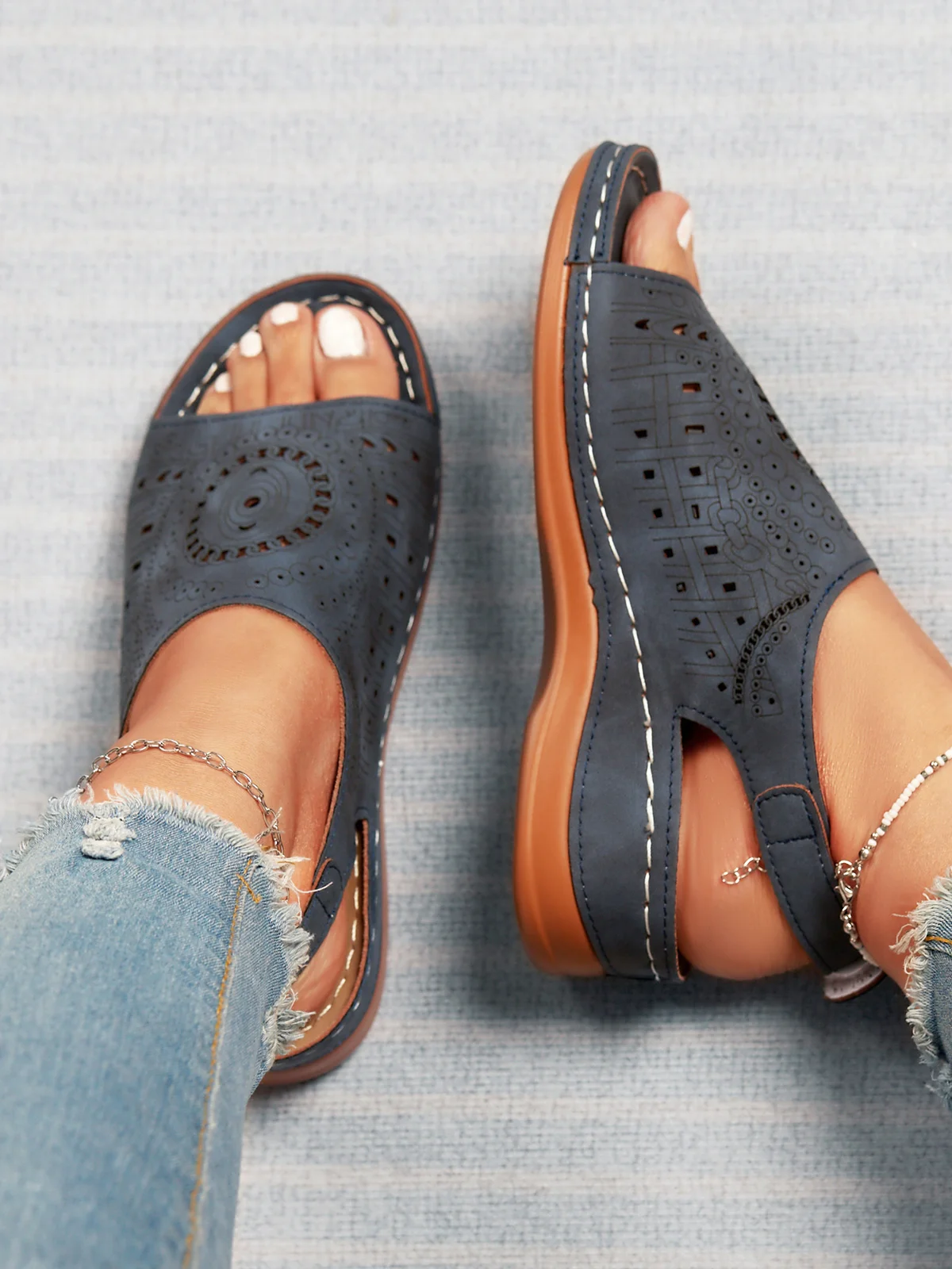 [Copy]Women’s Adjustable Wedge Sandals – Comfortable Cushioned Walking Shoes