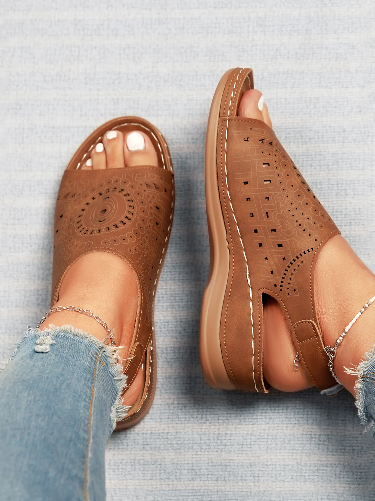 [Copy]Women’s Adjustable Wedge Sandals – Comfortable Cushioned Walking Shoes