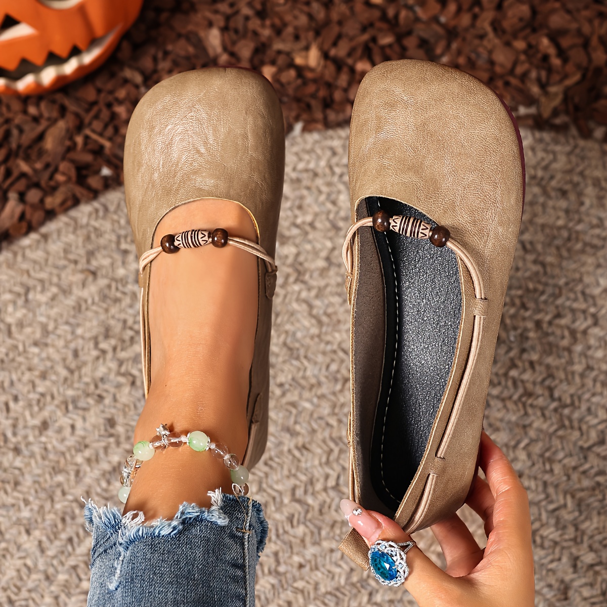 Women’s Classic Mary Jane Flats – Round Toe Low Heel Casual Shoes
