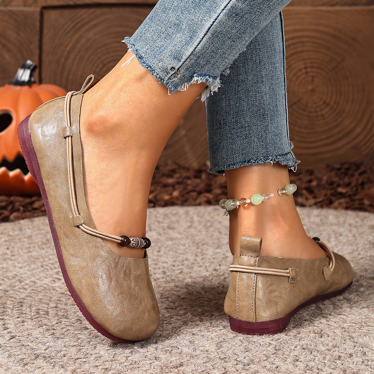 Women’s Classic Mary Jane Flats – Round Toe Low Heel Casual Shoes