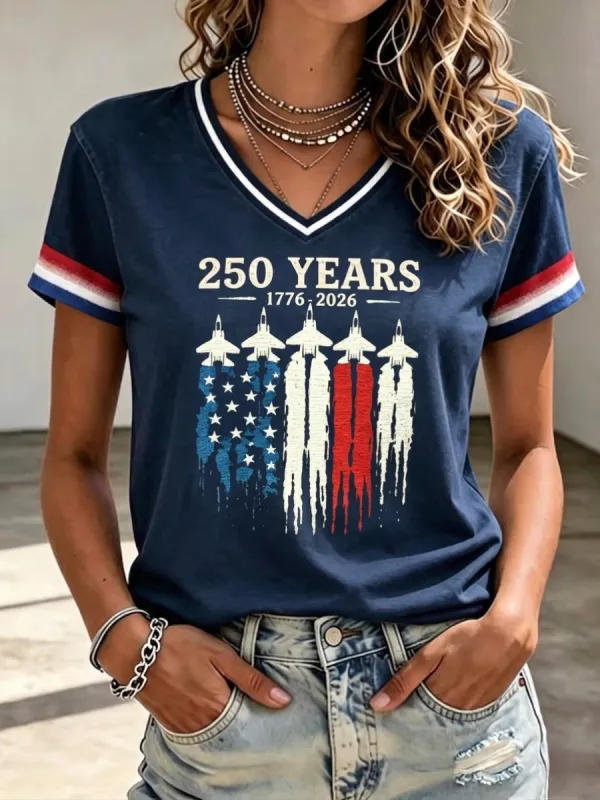 Women's Multi-Style Patriotic Graphic Short Sleeve T-Shirt Collection