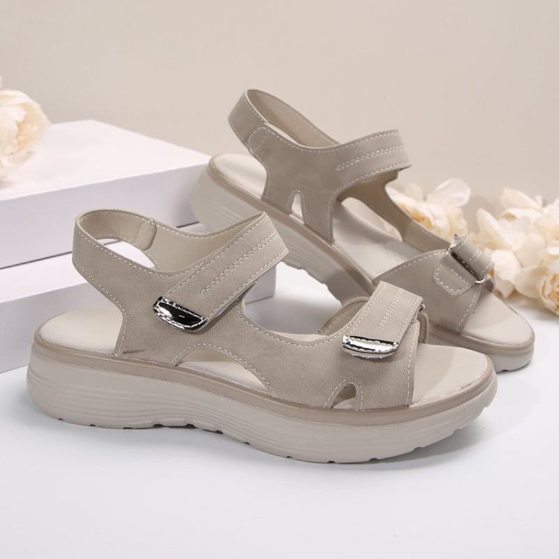 🔥Top 1 Summer Sale 2024 Women's Wedge Sandals with Hook & Loop Straps