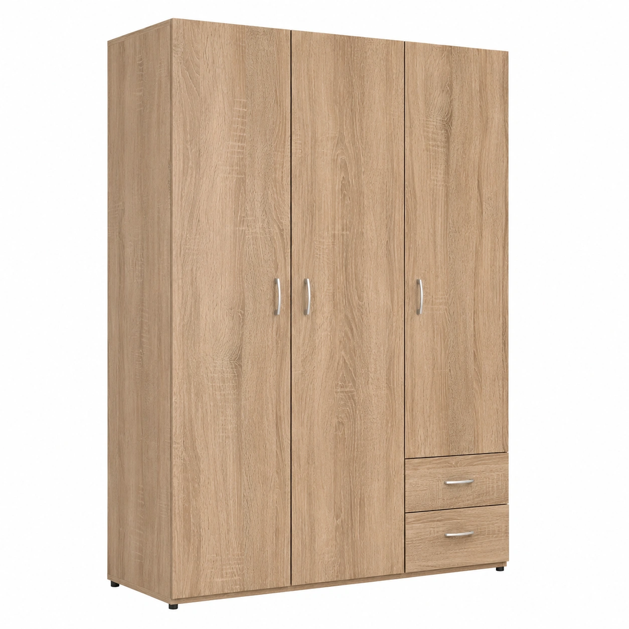 BASE Modern Kleiderschra mit Drehturen, Eiche Sonoma Dekor, Verschiedene Grossen-HomveraLiving