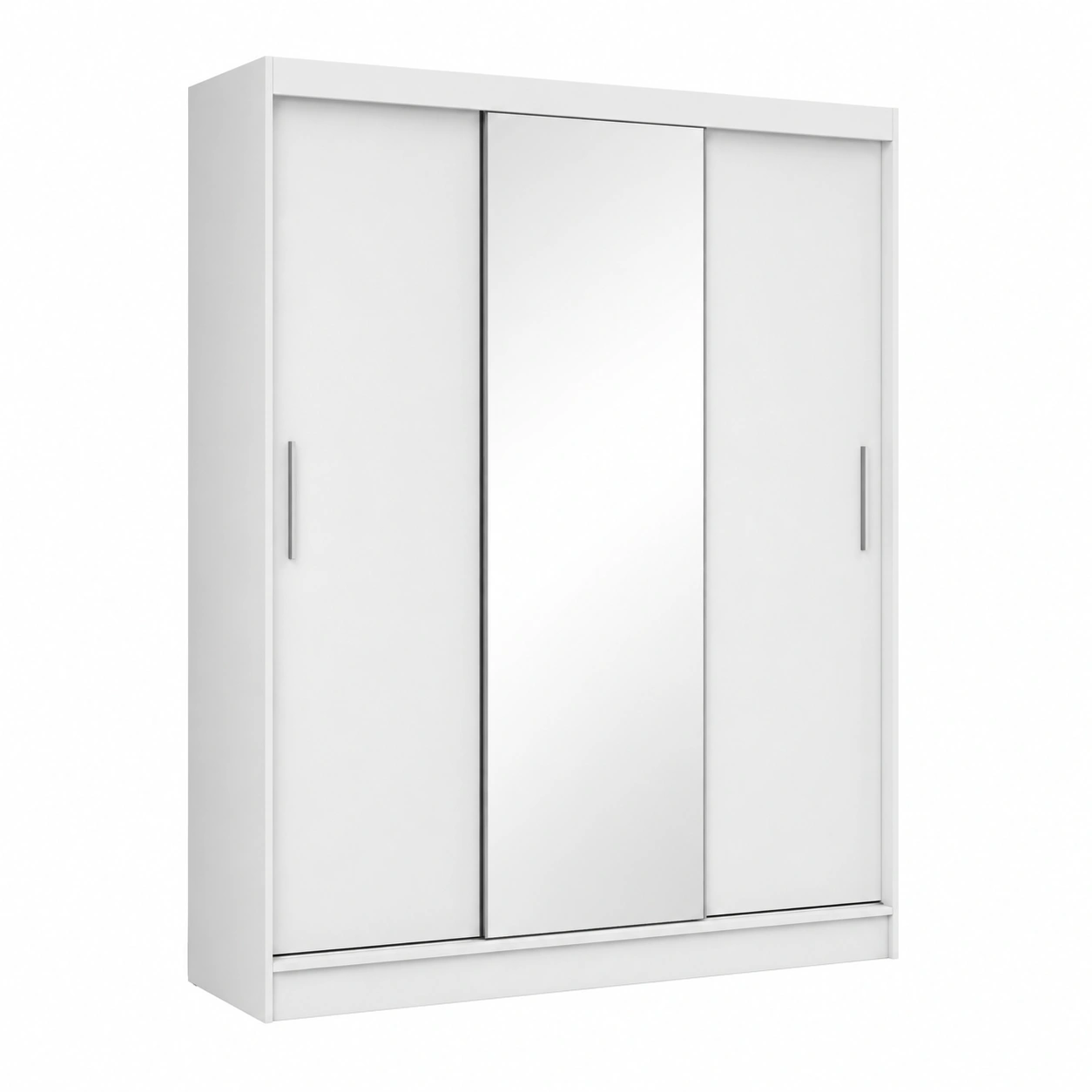 Moderne Schwebeturenschra mit Spiegel und Schiebeturen fur Schlafzimmer 0x61x200 cm-HomveraLiving
