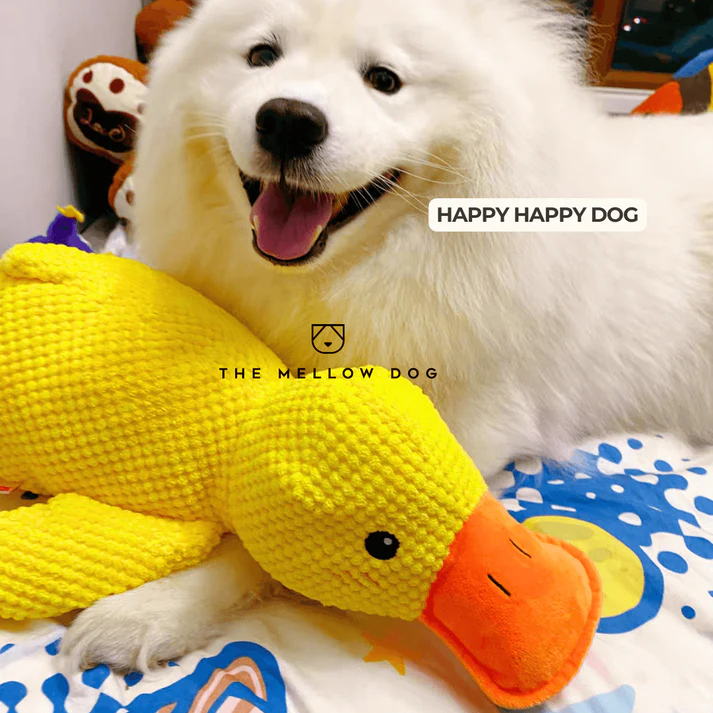 ✨✨✨Dog toys to keep them entertained: Sounding plush, chewable, durable rubber duck for puppies to sleep with.😊