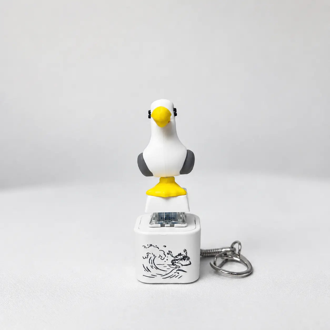Seagull MINE! Button Keychain-Real Sound & LED Light