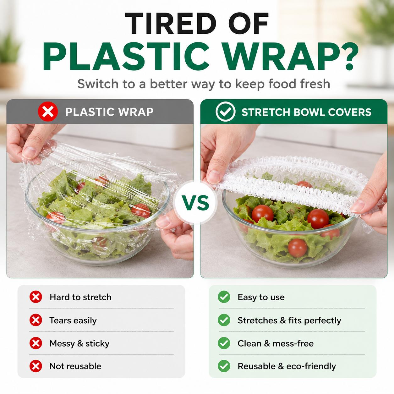 100PCS Disposable Stretch Food Covers, Elastic Kitchen Bowl & Plate Lids, Plastic Wrap Alternative for Food Storage & Leftovers Preservation 100PCS Disposable Stretch Food Covers, Elastic Kitchen Bowl & Plate Lids, Plastic Wrap Alternative for Food Storage & Leftovers Preservation