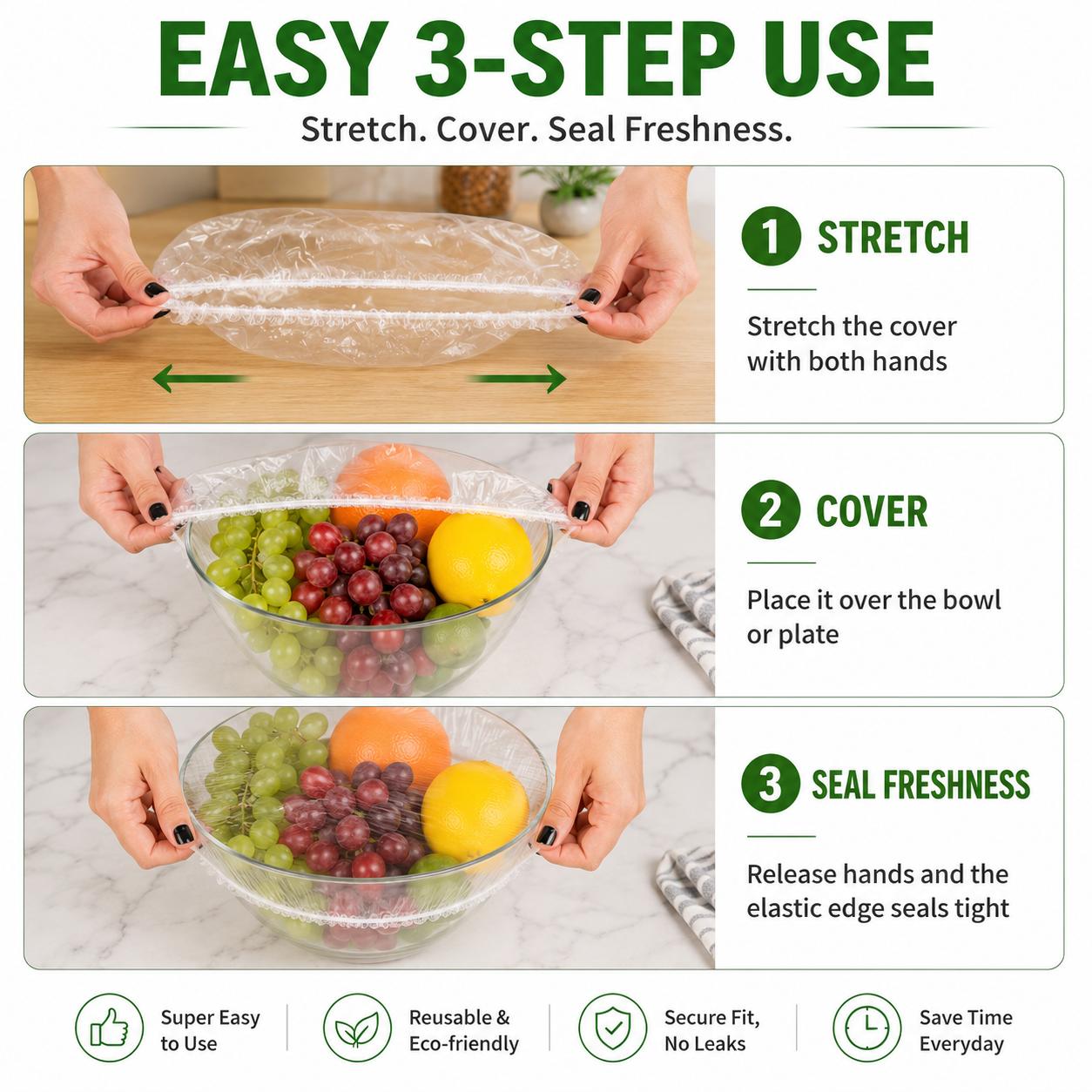 100PCS Disposable Stretch Food Covers, Elastic Kitchen Bowl & Plate Lids, Plastic Wrap Alternative for Food Storage & Leftovers Preservation 100PCS Disposable Stretch Food Covers, Elastic Kitchen Bowl & Plate Lids, Plastic Wrap Alternative for Food Storage & Leftovers Preservation