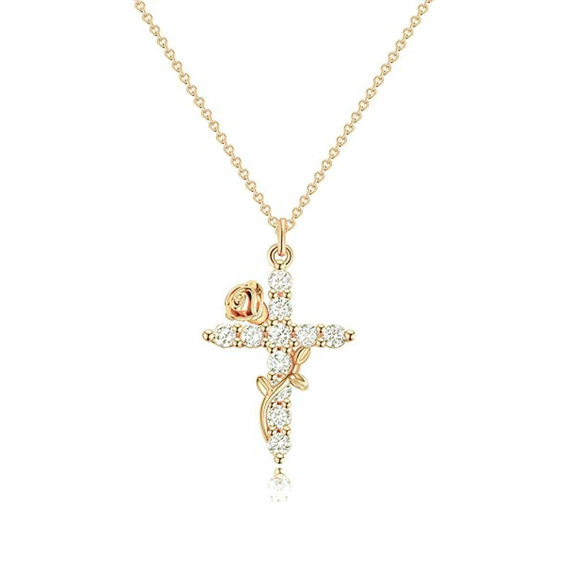 Crystal‑studded Cross✝️