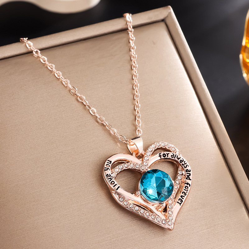 Heart-Shaped "Eternal Heart" Pendant Necklace with 12 Birthstones💞