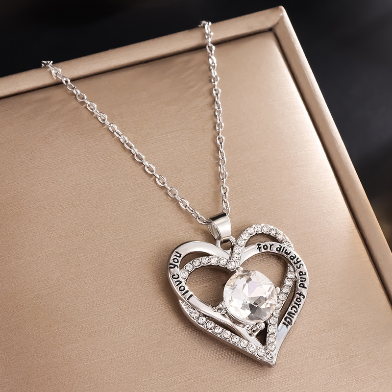 Heart-Shaped "Eternal Heart" Pendant Necklace with 12 Birthstones💞