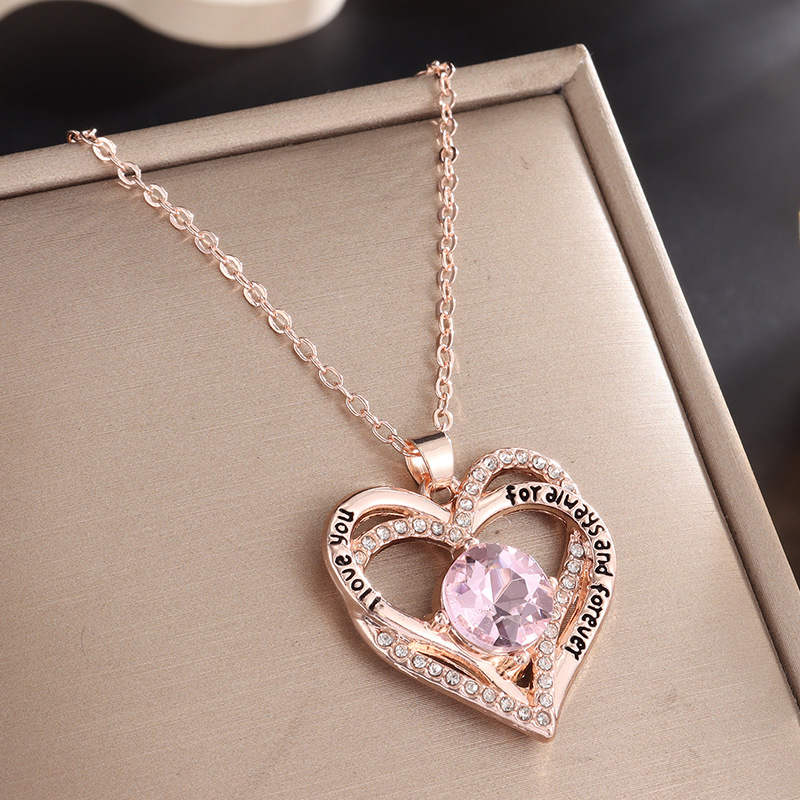 Heart-Shaped "Eternal Heart" Pendant Necklace with 12 Birthstones💞