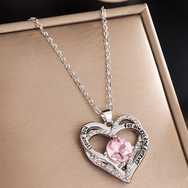 Heart-Shaped "Eternal Heart" Pendant Necklace with 12 Birthstones💞