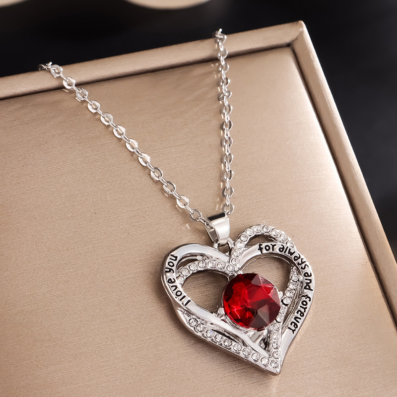 Heart-Shaped "Eternal Heart" Pendant Necklace with 12 Birthstones💞