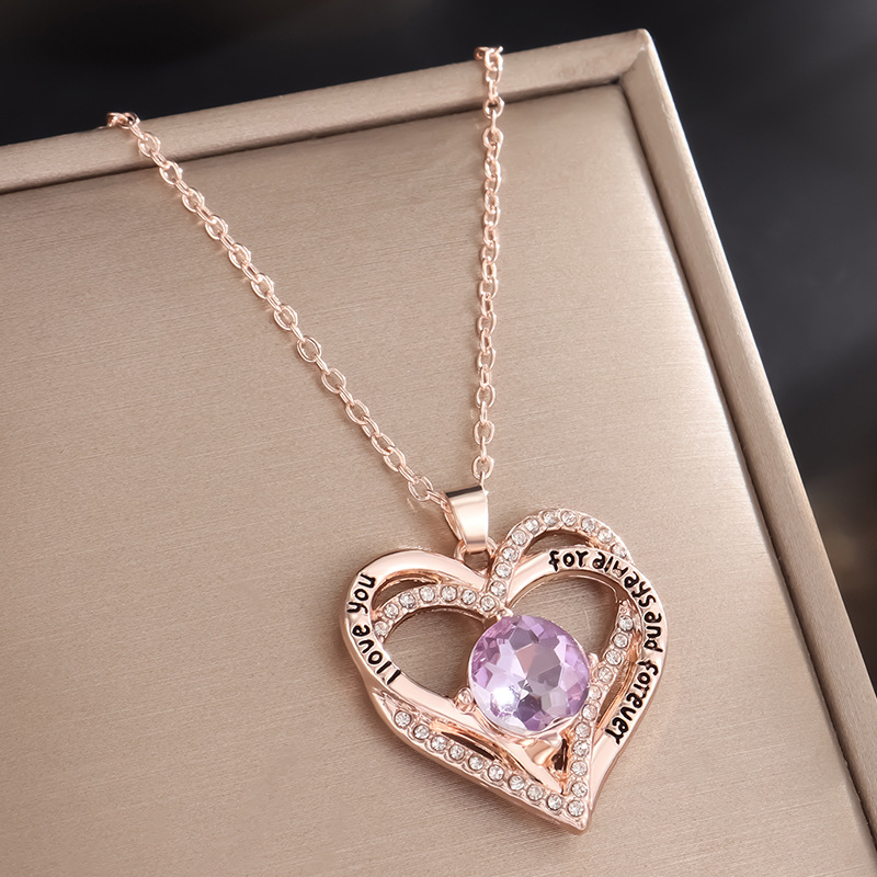 Heart-Shaped "Eternal Heart" Pendant Necklace with 12 Birthstones💞